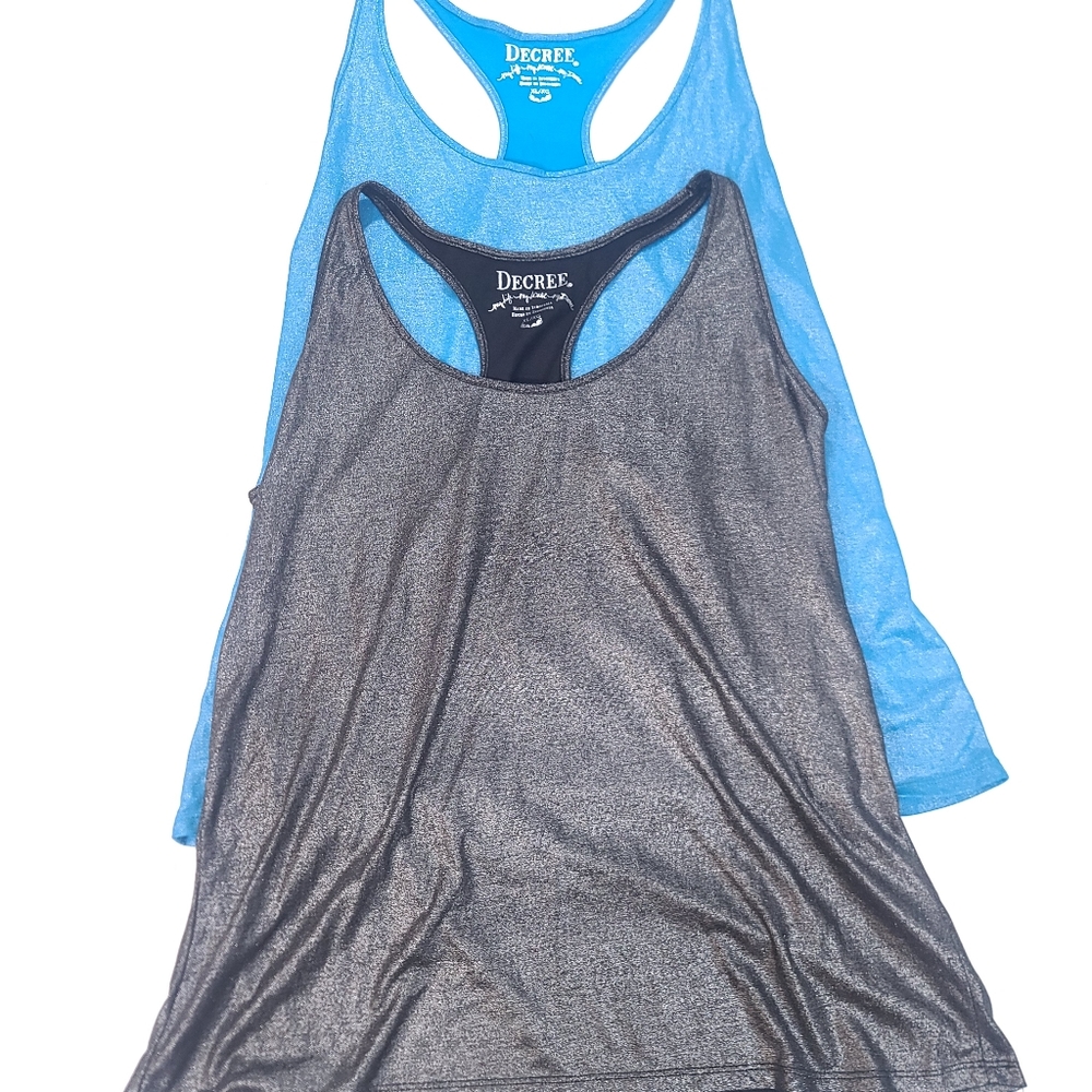 Lot Of 2 Decree Womens Shimmer Tank Top Size XL